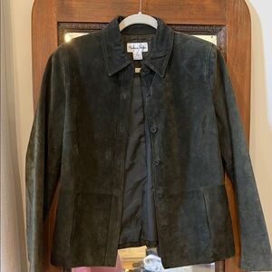 Women's Suede Jacket - Dark Green